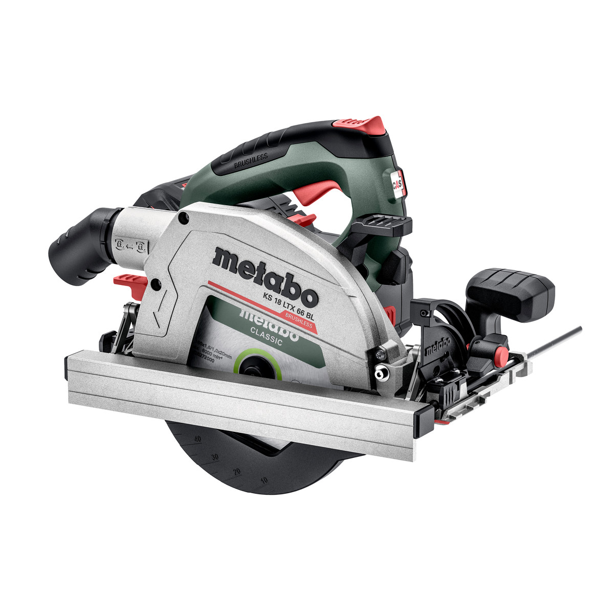 METABO AKUMULATOROWA PILARKA TARCZOWA KS 18 LTX 66 BL + 2 AKUMULATORY 8AH + ŁADOWARKA + METABOX 340 611866810(ME-611866810)