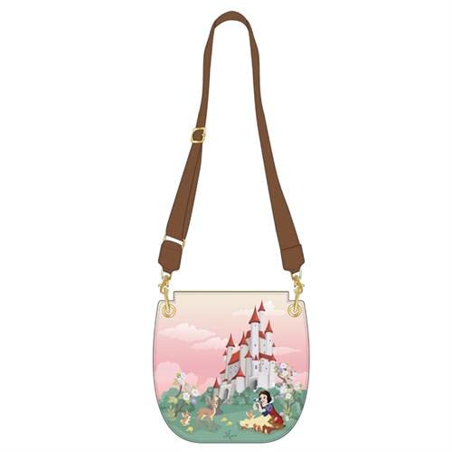 Loungefly- Bolso bandolera Disney Blancanieves y Los 7 Enanitos Castillo Does Not Apply 196571 Śnieżka Biała Torba Na Ramię Zamek, Wielobarwny, Jeden rozmiar, 671803379954