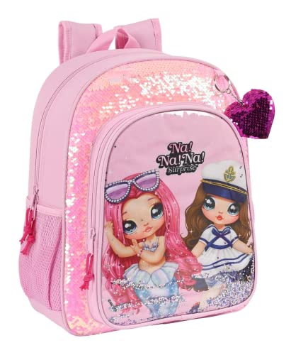 Safta -Plecak Junior Adapt.Carro Nanana Sparkles 32X38X12Cm, Wielobarwny (612264640)
