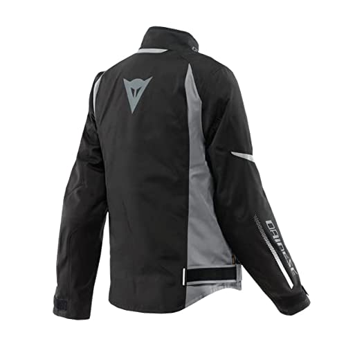 DAINESE Szybka Lady D-Dry Jacket, Kurtka Motocykl 4 Sezony, Kobieta, Czarny/Charcoal-Szary/Biały, 44