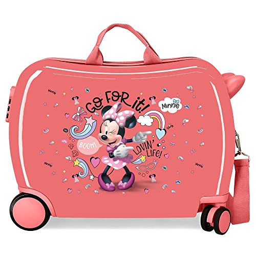 Disney Minnie Lovin Life walizka dziecięca, różowa, 50 x 39 x 20 cm, sztywne zamknięcie na kombinację ABS, 34 l, 1,8 kg, 4 kółka, bagaż podręczny, różowa walizka dla dzieci, Rosa, walizka dla dzieci