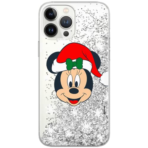 ERT GROUP etui na telefon Apple Iphone 13, case oryginalny i oficjalnie licencjonowany przez Disney, wzór Minnie 061, optymalnie dopasowane, z efektem płynnego brokatu