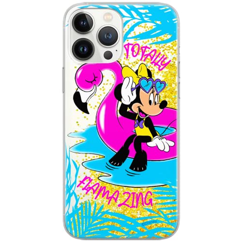 ERT GROUP etui na telefon Apple Iphone 13, case oryginalny i oficjalnie licencjonowany przez Disney, wzór Minnie 025, optymalnie dopasowane, z efektem płynnego brokatu