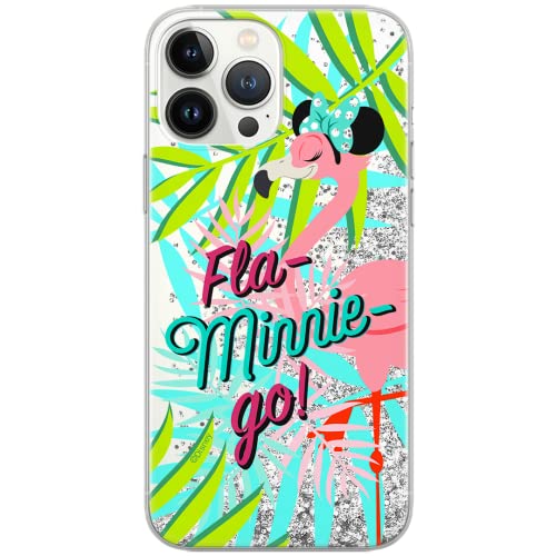 ERT GROUP etui na telefon Apple Iphone 13, case oryginalny i oficjalnie licencjonowany przez Disney, wzór Minnie 041, optymalnie dopasowane, z efektem płynnego brokatu