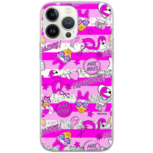 ERT GROUP etui na telefon Apple Iphone 13, case oryginalny i oficjalnie licencjonowany przez Disney, wzór Daisy 006, optymalnie dopasowane, z efektem płynnego brokatu