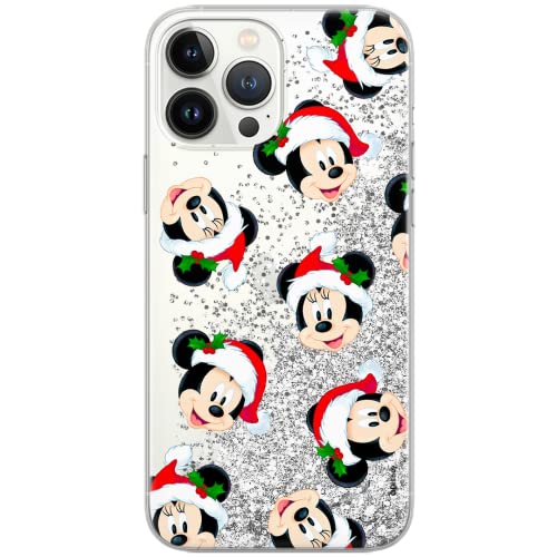 ERT GROUP etui na telefon Apple Iphone XS Max, case oryginalny i oficjalnie licencjonowany przez Disney, wzór Mickey & Minnie 016, optymalnie dopasowane, z efektem płynnego brokatu