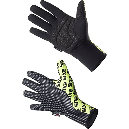 SIX2 Black Carbon/Yellow Fluo Zima Rękawica XXL Unisex Dorosły