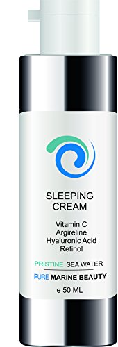 Bleu & Marine Bretania - Krem na Noc z Kwasem Hialuronowym, Argireline, Witaminą C | Redukuje Worki, Zwiotczenie Powieki | Rozjaśnia Cienie | Bio-Białka, Kolagen Morski, 50ml