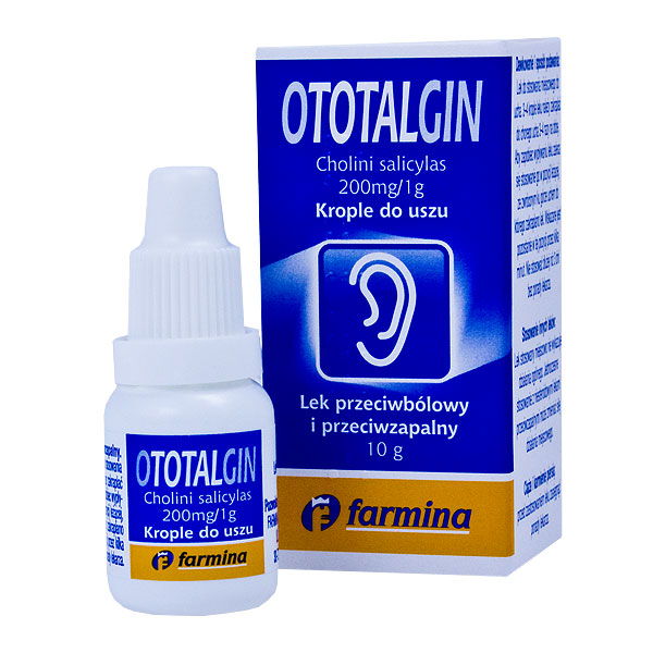 Farmina sp z o.o. Farmina sp z o.o OTOTALGIN Krople do uszu 10 g 8026803