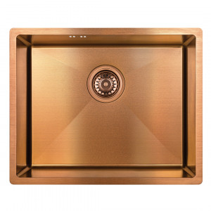 Laveo Marmara zlewozmywak stalowy 54x44 cm podwieszany miedź SAM810P