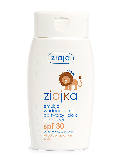 Ziaja Ziajka Słoneczna emulsja wodoodporna dla dzieci powyżej 12 miesięcy SPF30+ 125ml