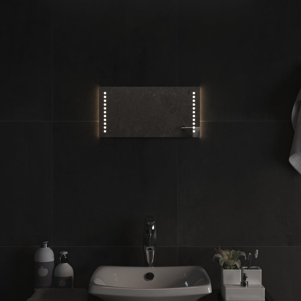 vidaXL Lustro łazienkowe z LED, 20x40 cm