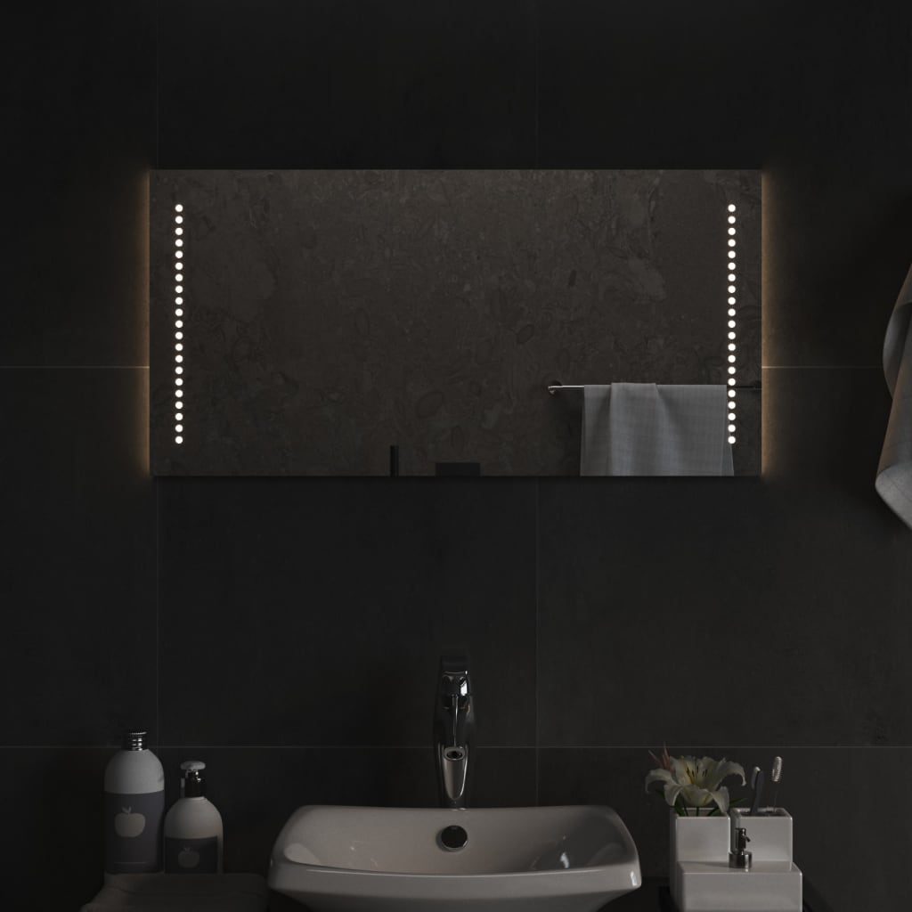 vidaXL Lustro łazienkowe z LED, 40x80 cm