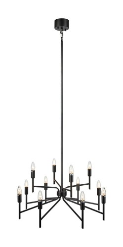 Markslojd lampa wisząca Regent 12L 12xE14 czarna 108107