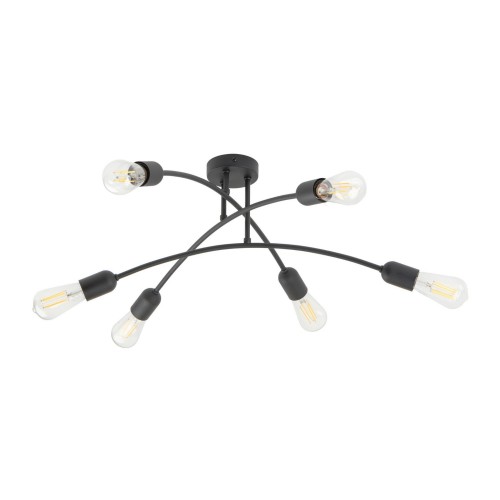 Helix lampa sufitowa 6-punktowa czarna 4679
