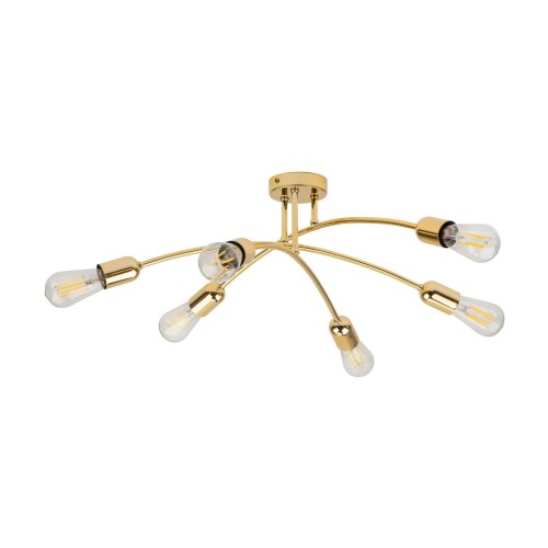 Helix lampa sufitowa 6-punktowa złota 4699
