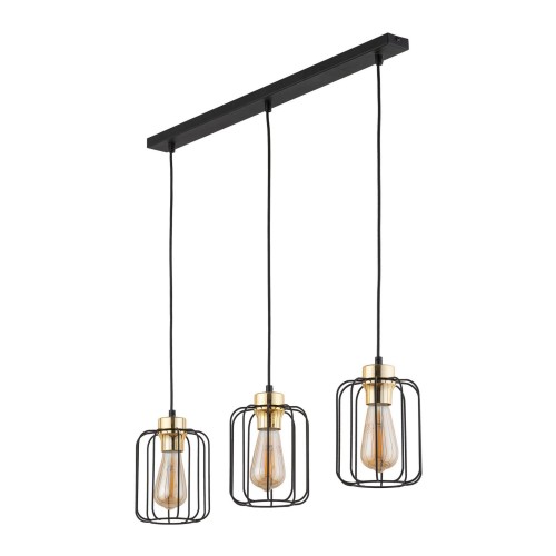 Galaxy New lampa wisząca 3-punktowa czarna/złota 4716