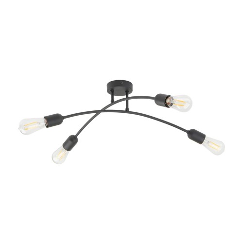 Helix lampa sufitowa 4-punktowa czarna 4687