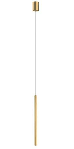 Lampa wisząca zwis rurka LASER 49cm G9 satynowy złoty