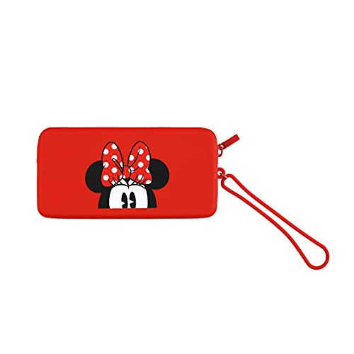 Disney Minnie Uniwersalne silikonowe etui na smartfony - etui na zamek błyskawiczny Czerwony