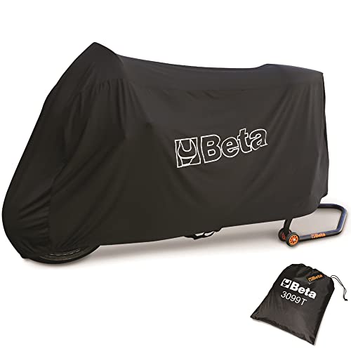 BETA - 3099T/XL ​Płótno motocyklowe z elastycznej tkaniny dla większej przyczepności na motocyklu, chroni farbę przed zadrapaniami, kurzem i promieniami słonecznymi, Rozmiar XL, 030990204, czarny