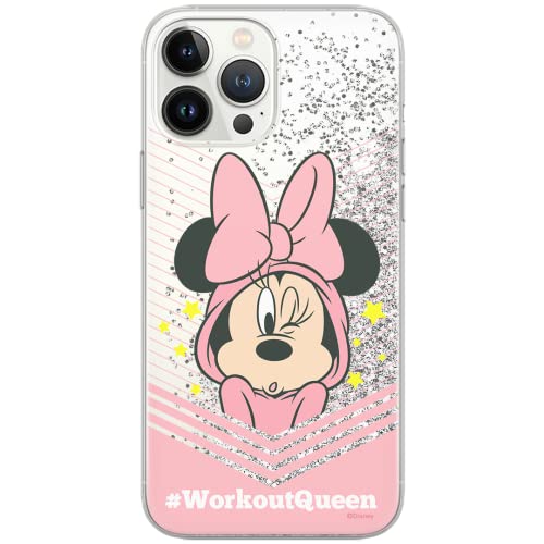 ERT GROUP etui na telefon Apple Iphone 13 PRO MAX, case oryginalny i oficjalnie licencjonowany przez Disney, wzór Minnie 053, optymalnie dopasowane, z efektem płynnego brokatu