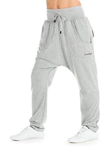 Winshape Damskie spodnie treningowe unisex 4-pocket Pants WH13 Dance Yoga Pilates czas wolny sportowe spodnie treningowe szary-melanż M
