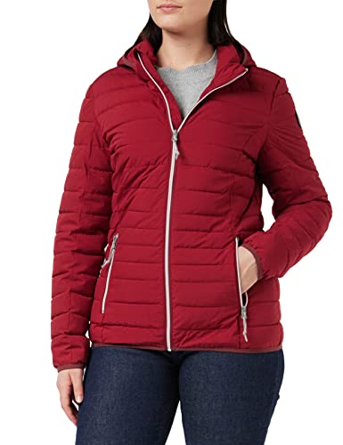 G.I.G.A. DX Damska kurtka pikowana/casualowa kurtka funkcyjna o wyglądzie puchowym z odpinanym kapturem Uyaka, ciemnoczerwona, 36, 28041-000