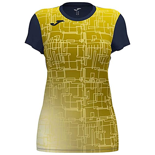 Joma - Elite VIII Żółty-Granatowy M/C T-shirt damski męski