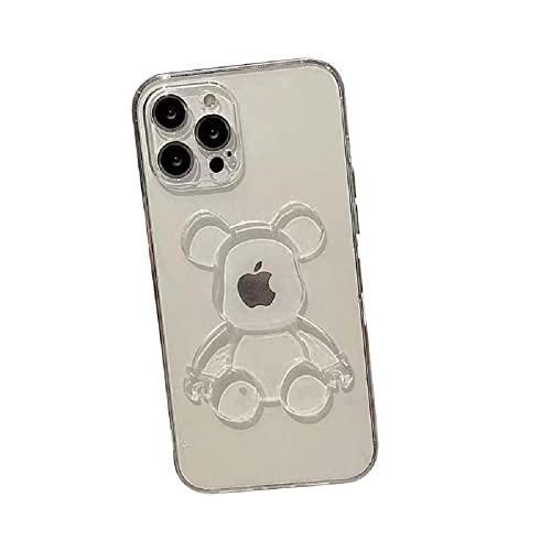 Przejrzyste etui na telefon Niedźwiedź Przezroczysty futerał ochronny odporny na wstrząsy przezroczysty miękki silikonowy futerał na zarysowania dla iPhone 12