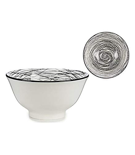 Arte Regal miska 16 cm porcelana czarna/biała twm_974010