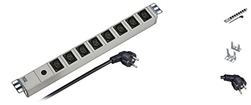 Listwa zasilająca MicroConnect 8-way socket strip,19
