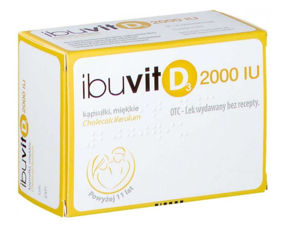 Фото - Вітаміни й мінерали Ibuvit D3 2000 IU, 60 kapsułek