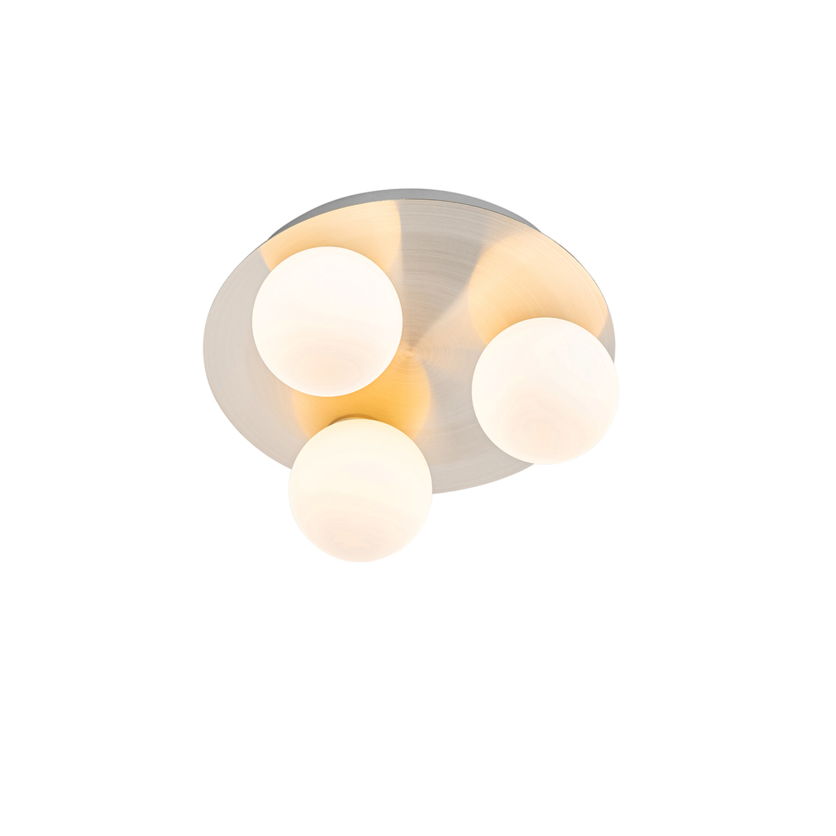 QAZQA Nowoczesna łazienkowa lampa sufitowa stal 3-punktowa - Cederic