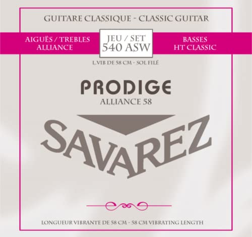 Savarez Struny do gitary klasycznej Prodige 38 1/8-3/4 rozmiar 3/4-7/8 Carbon Gw 540ASW