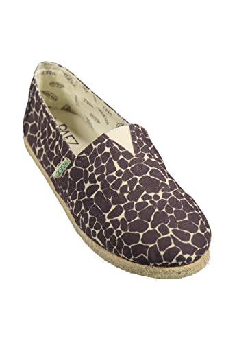 Paez Damskie Classic Raw Animal Print Espadryle, Marrón, 37 EU, brązowy, 37 eu