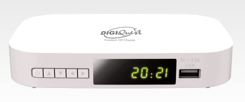 Digiquest Digitale Terrestrial, XJ, DVB-T2, z podwójnym pilotem, Biały
