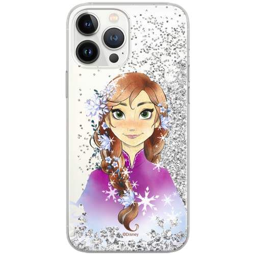 ERT GROUP etui na telefon Apple Iphone 12 Mini, case oryginalny i oficjalnie licencjonowany przez Disney, wzór Anna 001, optymalnie dopasowane, z efektem płynnego brokatu