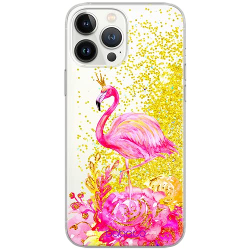 ERT GROUP etui na telefon Apple Iphone 11, case oryginalny i oficjalnie licencjonowany przez Babaco, wzór Flamingo 006, optymalnie dopasowane, z efektem płynnego brokatu