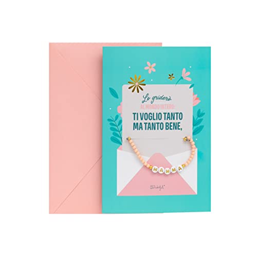 Mr. Wonderful - Karta z bransoletką - krzyczę na cały świat: kocham cię tak bardzo, ale tak dobrze, mamo, wielokolorowy