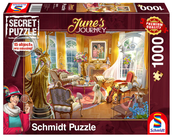 Puzzle June`s Journey (Secret Puzzle) Salon w domu rodzinnym 1000 elementów