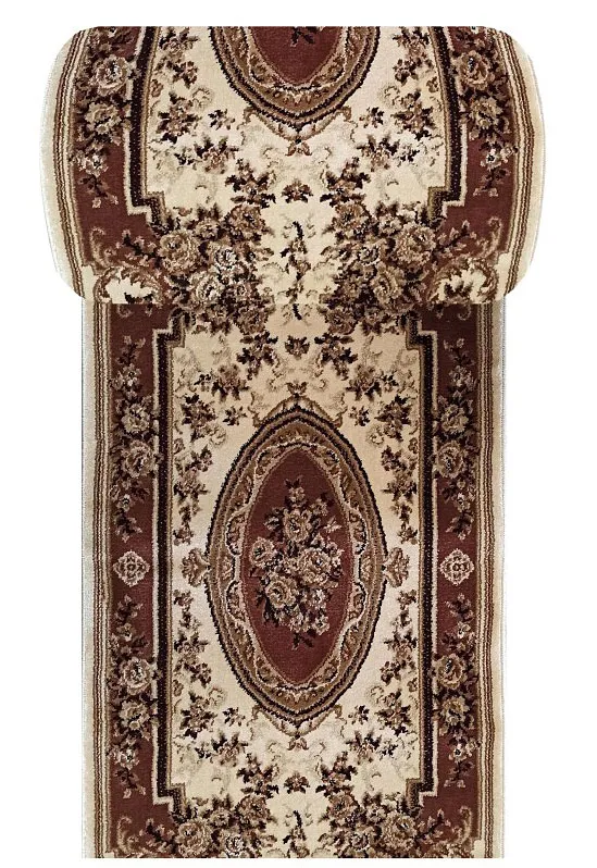 Brązowy chodnik z motywem kwiatów na metry W5-S81