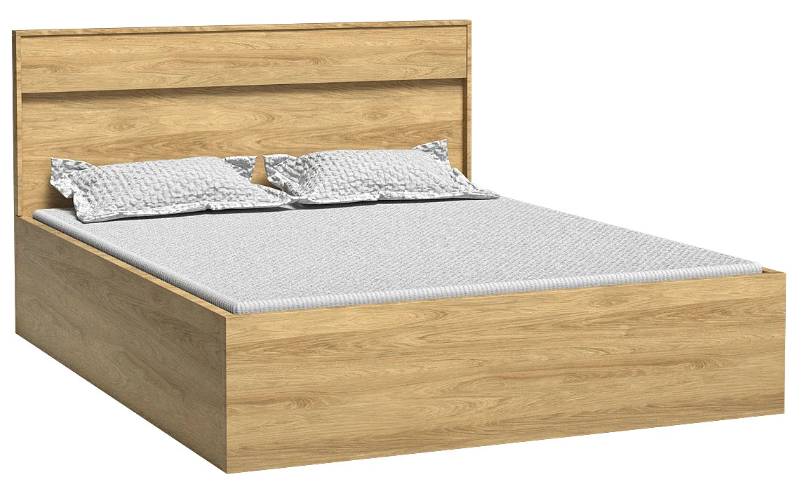 Podwójne łóżko 160x200 hikora naturalna B4-C15
