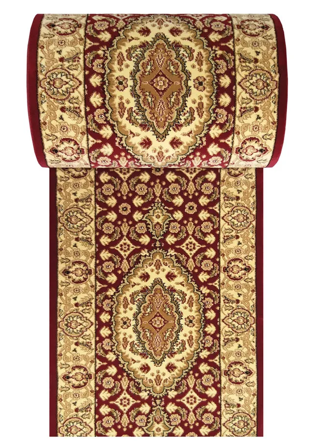 Czerwony ozdobny chodnik na korytarz na metry S9-C82