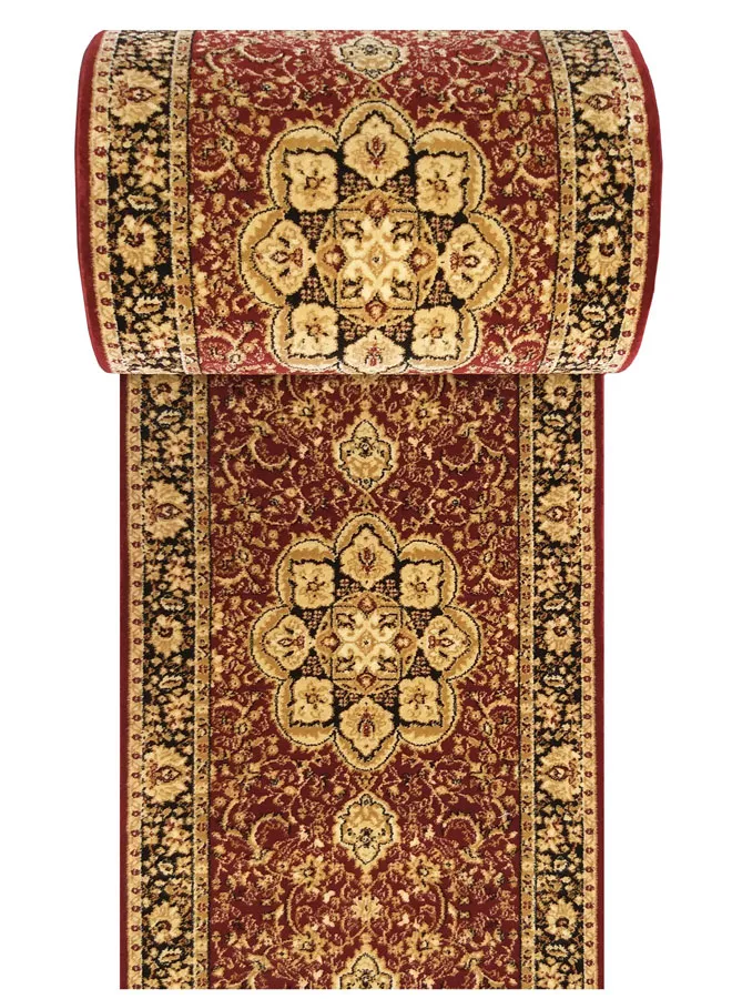 Czerwony klasyczny chodnik dywanowy na metry G0-A89