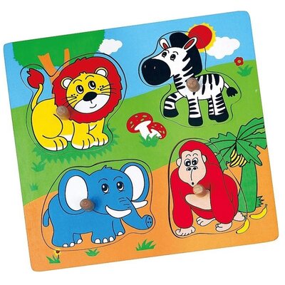 VIGA puzzle drewniane niespodzianka, ZOO