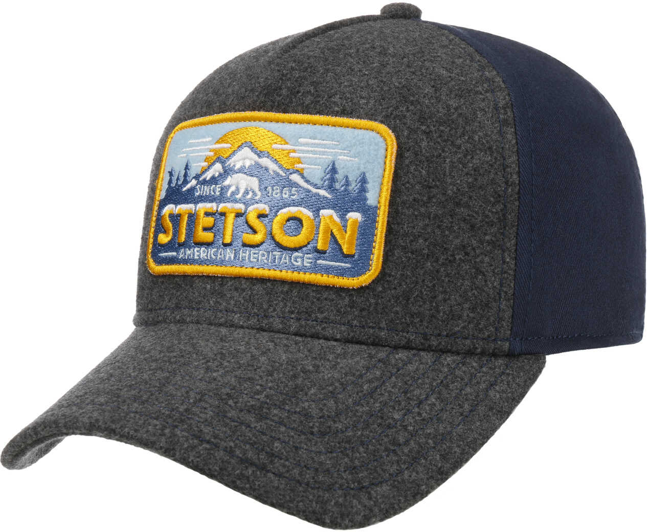 Czapka Trucker Polar by Stetson, szaro-niebieski, One Size