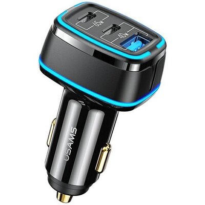 Usams C24 2xUSB-C+1xUSB 105W Fast Charge CC141TC01 Czarny