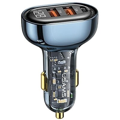 USAMS 1xUSB-C 2xUSB-A 125W Fast Charge Transparent