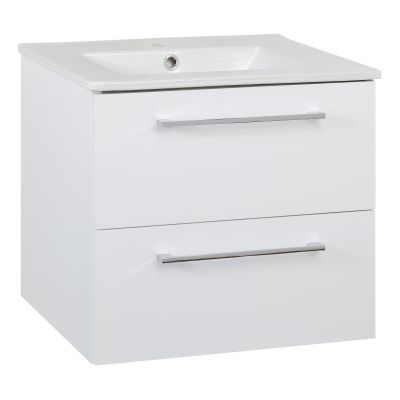 Astor Victoria zestaw umywalka z szafką 66 cm wisząca biały połysk AM-VUM-502-27
